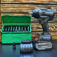 { Tặng Khẩu 10 chi tiết } Máy Siết Bulong KAMPRO K800 Kèm 1 Pin 15 Cell Sạc Lực Siết 800N.m Động Cơ 