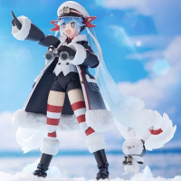 In Stock Max Factory FigmaEX-066 Hatsune Miku Snow Miku 2022 Grand Voyage Anime Action Figure Toy Gift Model Collection Hobbies