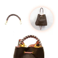 Suitable for LV bucket bag woven short handbag belt leather carry handle strap wrist strap shoulder strap handbag accessories