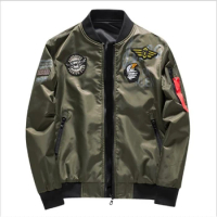 2018 New Bomber Both Side Wear Jacket Men's Pilot Jacket US Air Force Men's Jacket flight Jacket Discount Promotion