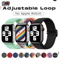 Stretchy Solo Loop Bands for Apple Watch Band 38 40mm 42 44mm Women Men Adjustable Sport Elastics Nylon Wristband iWatch Series