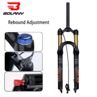 BOLANY Rebound Adjustment Bike Air Fork 27.5/29inch 120mm Travel Oil Air Suspension Lightweight Quick Release Bicycle Fork