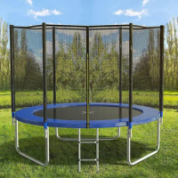 14 FT Trampoline with Safety Enclosure Net，with Basketball Hoop, Heavy Duty Jumping Mat, Storage Bag and Ladder