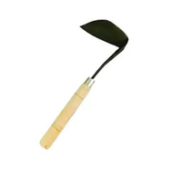Gathul Miring Kored Rumput Cangkul Miring Baja Asli Gagang Kayu Halus Panjang 30cm Lebar 6cm