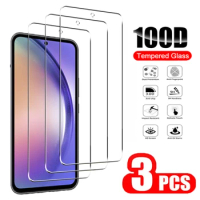 3Pcs Tempered Glass For Samsung Galaxy A54 A74 S23FE A53 A52S A72 S20FE A14 A24 A34 S21FE A22 A33 5G Screen Protector Glass Film