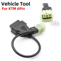Motorcycle OBD2 Connector For KTM 6pin Motobike Adaptor 6 PIN OBD 2 Extension Cable