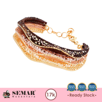 Gelang Emas Bangle Piazzo Collection Rose Black Gold 17K Semar Nusantara