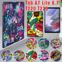 Case for Samsung Galaxy Tab A7 Lite 8.7" SM-T220 SM-T225 Graffiti Art Pattern Ultra Thin Cover for Tab A7 Lite 2021 Tablet Case