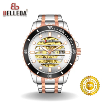PROMO  BELLEDA 9352-1 Mekanik Otomatis Jam Tangan Pria Luxury Stainless Steel Original Anti Air Auto
