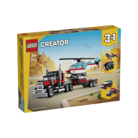 【LEGO 樂高】Lego樂高 平板卡車和直升機 31146