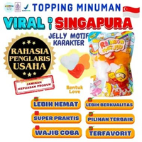 Jelly Motif Karakter Topping Minuman - Jelly Bentuk Love Cocok Untuk Semua Minuman | Popping Boba Na