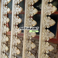 Lisplang motif bunga matahari kayu jati