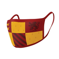 【哈利波特】葛萊芬多院徽三層防護口罩（2入組）可水洗彈力面料 Harry Potter