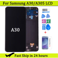 6.4'' Display For Samsung A30 A305/DS A305FN LCD Display with Touch Screen Digitizer Assembly For Samsung A30 lcd