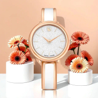 【SWAROVSKI 施華洛世奇】Crystalline Bangle 璀璨水晶手鐲女錶 手錶-32mm(5689324)