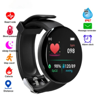 Smart Watch D18 Men Blood Pressure Waterproof Smartwatch Women Heart Rate Monitor FitnessTracker Watch Sport For Android IOS