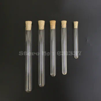 Plastic Test Tube With Cork Stopper 6-inch 16x150mm 20ml Clear , Wedding Tube 25pcs / pack