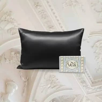 Sarung Bantal Cinta PREMIUM Satin Silk Bedsheet King Size Terlibeauty Black