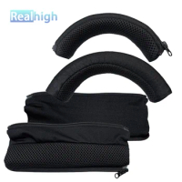 Realhigh Headband Cover For Anker Soundcore Life Q10 Q10BT Q20 Q20BT Q30 Q35BT Headphone Head Beam Breathable Mesh Cloth Zipper