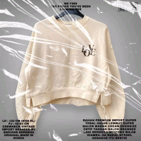 8SECOND BERSKHA SWEATER CREWNECK OVERSIZE CROP BPXY TANGAN BALON BAHAN BABYTERRY IMPORT PREMIUM TEBA