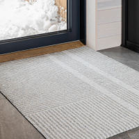 挪威 Heymat 幾何白晝 入戶地墊 雪地棕 60 x 85