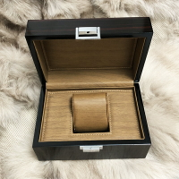 飾品盒 首飾盒 高檔木漆首飾珠寶收納盒 黑色紋路大氣單只裝男表手表盒 可訂做 全館免運
