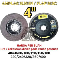 AMPLAS SUSUN 4 inci FLAP DISC BESI 4 dim REMPELAS TUMPUK 4 in FLAPDISC KAYU 100MM KERTAS GOSOK BULAT