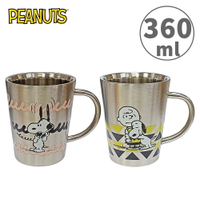【日本正版】史努比 雙層不鏽鋼杯 360ml 日本製 保冷杯 保溫杯 不鏽鋼杯 Snoopy