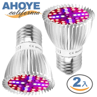 【AHOYE】28顆LED全光譜植物生長燈泡 兩入組