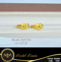 Cincin Bayi Fuk Fu Keberuntungan Emas Kuning 700 kadar 16k