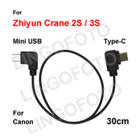 Type-C to Mini USB for Zhiyun Crane 2S/3S Stabilizer Camera Control Cable 30cm for Canon 5D3, 6D, 6D2, 80D, 650D
