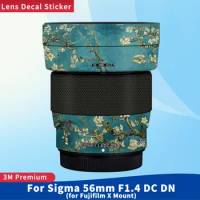 For Sigma 56mm F1.4 DC DN for Fujifilm X Mount Lens Skin Anti-Scratch Protective Film Body Protector Sticker 56/1.4 f/1.4