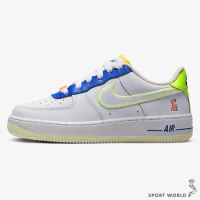 Nike AF1 LV8 GS 大童 女鞋 休閒 白藍黃 FB1393-111