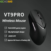 ECHOME Wireless Mouse 26000DPI Lightweight Ergonomics Chargeable Dual-mode Gaming Mouse for Office E-sports Game Computer Laptop