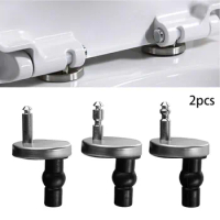 2PCS Toilet Seat Fixings 55mm Toilet Seat Hinge To Top Close Soft Release Quick Install Toilet Kit Bathroom Hardware Fixing Kits