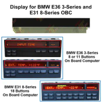 Display LCD With Ribbon Cable For BMW OBC E31 18 Button E36 3 Series 8 11 Button OBC ON BOARD Computer Pixel Repair