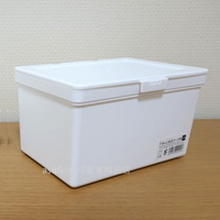 asdfkitty*日本製-SANADA白色掀蓋收納盒-M-置物盒/整理盒