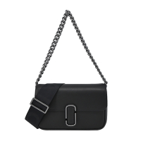 MARC JACOBS THE J MARC牛皮翻蓋兩用包-黑