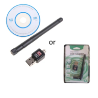 Wireless USB Network Adapters Wi-Fi Dongle with Antenna USB WiFi Adapter for PC