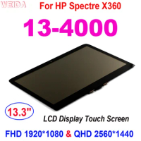 AAA+++ 13.3'' LCD For HP Spectre x360 13-4000 series 13-4115 13-4005DX LCD Display Touch Screen Assembly ReplacementFHD QHD