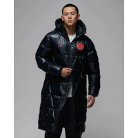 【NIKE 耐吉】喬丹 休閒外套 運動外套 羽絨大衣 保暖外套 男款 AS M J PSG PARKA 黑色(FV7743045)