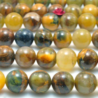 Golden Pietersite Natural Stone Smooth Round Beads For Jewelry Making Diy Bracelet Necklace Tiger Eye Loose Gemstone Wholesale