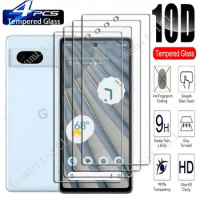 4PCS For Google Pixel 7A 6A 7 6 Screen Protective Tempered Glass On Pixel7a Pixel6a Pixel7 Pixel6 Protection Cover Film