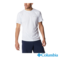 Columbia 哥倫比亞 男款-UPF30涼感快排短袖上衣-白色 UAE60840WT / S23