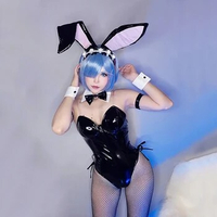 Anime Ram Rem Bunny Girl Cosplay Costumes Halloween Christmas Party Sets Uniform Suits