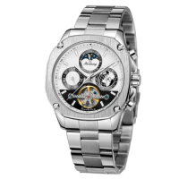 Fully automatic mechanical watch Swiss personalized hollowed out steel strap large dial