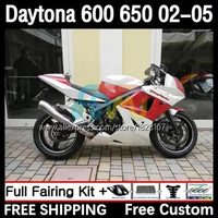 OEM Fairing For Daytona 600 650 Daytona650 02 03 04 05 7No.210 Daytona600 Daytona Red White 650 2002 2003 2004 2005 Bodys Kit