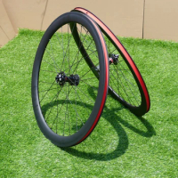 Clincher Wheelset 50mm Full Carbon 700C Road Cyclocross Bike Wheelset for Disc Brake Quick Release Front QR &amp; Rear QR 135mm
