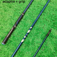 Golf driver shaft and Fairway wood shaft blue/black 5/6/7 R/SR/S/X FLex adapter and grips