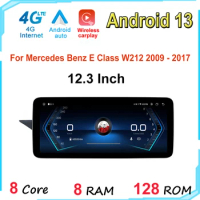 8 Core Android 13 AUTO Apple Carplay for Mercedes Benz E Class W212 2009 - 2017 Car Video Player GPS Navigation Multimedia